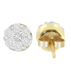 Gold Diamond Stud Earring