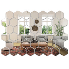 Hexagon Wall Mirror Sticker