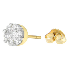 Gold Diamond Stud Earring