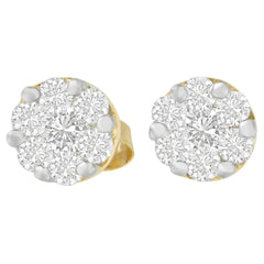 Gold Diamond Stud Earring